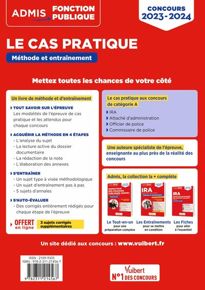 Cas pratique - Catégorie A - Méthode et Entraînement - Annales corrigées
