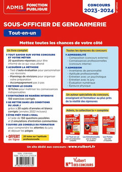 Concours Sous-officier de gendarmerie - Catégorie B - Tout-en-un - 20 tutos offerts