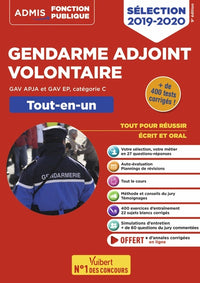 Gendarme adjoint volontaire - GAV APJA et GAV EP - Catégorie C - Tout-en-un: Épreuves de sélection 2019-2020