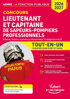 Concours Lieutenant et Capitaine de sapeurs-pompiers professionnels