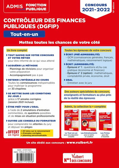 Concours Contrôleur des Finances publiques (DGFIP) - Catégorie B - Tout-en-un: Concours 2021-2022