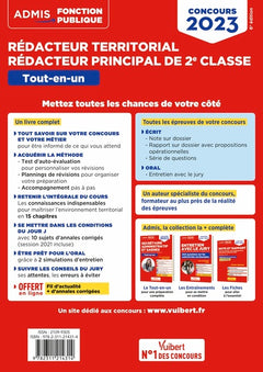 Concours rédacteur territorial et rédacteur principal de 2e classe - Catégorie B - Tout-en-un: Externe, interne, 3e voie - Concours 2023