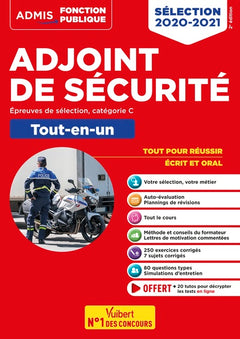Adjoint de sécurité - Catégorie C - Tout-en-un: Epreuves de sélection 2020-2021 - 20 tutos offerts