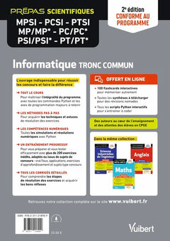 Informatique. Tronc commun MPSI-PCSI-PTSI-MP/MP*-PC/PC*-PSI/PSI*-PT/PT* - Tout-en-un