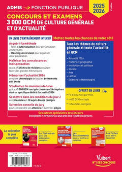 3000 QCM de culture générale et d'actualité - Méthode et entraînement - Catégories A, B et C