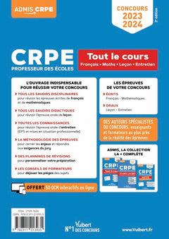 CRPE 2023-2024 - Tout le cours - Ecrit et oral