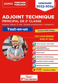 Concours Adjoint technique principal de 2e classe - Catégorie C - Tout-en-un