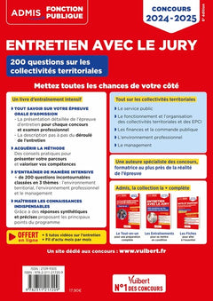 Entretien avec le jury - 200 questions sur les collectivités territoriales - Catégories A et B - Concours et examens professionnels