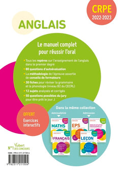 CRPE - Concours Professeur des écoles - Anglais - Le manuel complet pour réussir l'oral