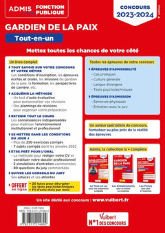 Concours Gardien de la paix - Catégorie B - Tout-en-un - 20 tutos offerts