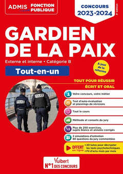 Concours Gardien de la paix - Catégorie B - Tout-en-un - 20 tutos offerts