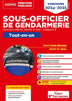 Concours Sous-officier de gendarmerie - Catégorie B - Tout-en-un - Vidéos offertes
