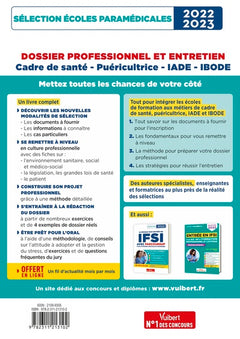 Dossier professionnel - Sélection Cadre de santé, Puéricultrice, IADE et IBODE: Admission 2022-2023 - Nouvelles modalités