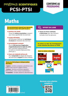 Maths PCSI-PTSI. Entraînement intensif