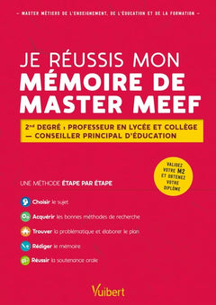 Je réussis mon mémoire de Master MEEF