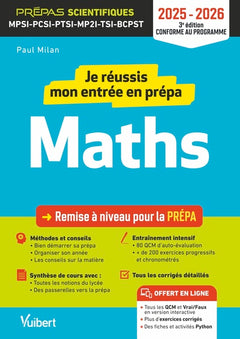 Je réussis mon entrée en prépa scientifique. Mathématiques 2025-2026