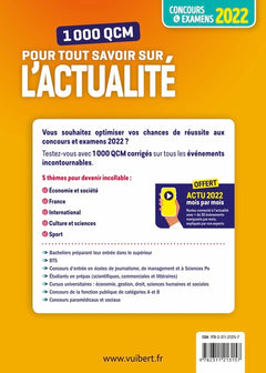 1000 QCM pour tout savoir sur l'actualité 2021-2022