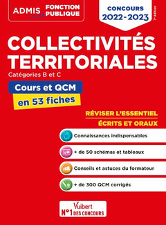 Collectivités territoriales - Cours et QCM - Catégories A, B et C - L'essentiel en 53 fiches