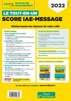 Le tout-en-un Score IAE-MESSAGE - 12 tests blancs