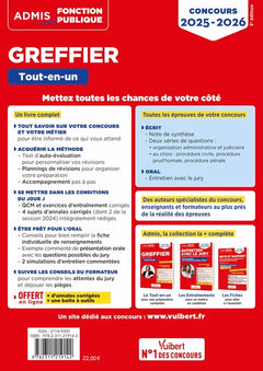 Concours Greffier - Catégorie B - Tout-en-un - Annales 2024 offertes
