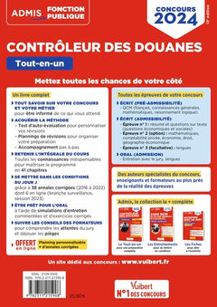 Concours Contrôleur des douanes - Catégorie B - Tout-en-un Branches opérations commerciales, surveillance et administration générale