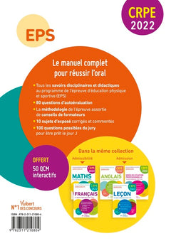 CRPE - Concours Professeur des écoles - EPS - Le manuel complet pour réussir l'oral: Epreuve d'entretien - Admission 2022