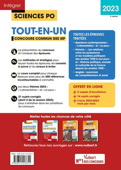 Sciences Po - Tout-en-un - Concours commun des IEP 2023