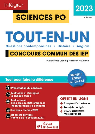 Sciences Po - Tout-en-un - Concours commun des IEP 2023