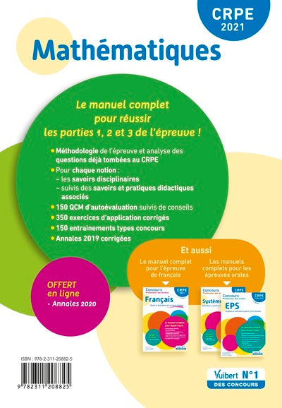 CRPE - Concours Professeur des écoles - Mathématiques
