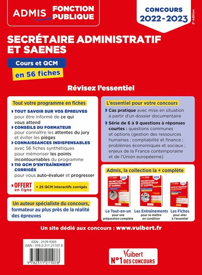 Concours Secrétaire administratif et SAENES - Catégorie B