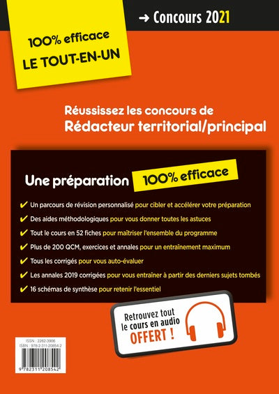 Concours Rédacteur territorial et Rédacteur principal - Catégorie B
