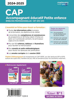CAP Accompagnant éducatif petite enfance - Épreuves professionnelles - 2024-2025: 92 Fiches de révisions - EP1, EP2 et EP3