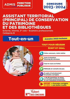 Concours Assistant territorial et Assistant principal de conservation du patrimoine et des bibliothèques - Catégorie B - Tout-en-un