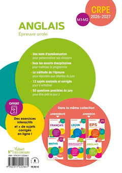 CRPE 2026-2027 - Anglais - Epreuve orale (M1 et M2)