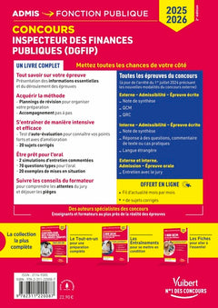 Concours inspecteur des finances publiques (DGFiP) - Catégorie A - Méthode et entraînement - 14 sujets corrigés