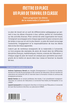 Mettre en place un plan de travail en classe