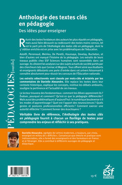 Anthologie des textes clés en pédagogie