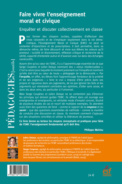Faire vivre l'enseignement moral et civique
