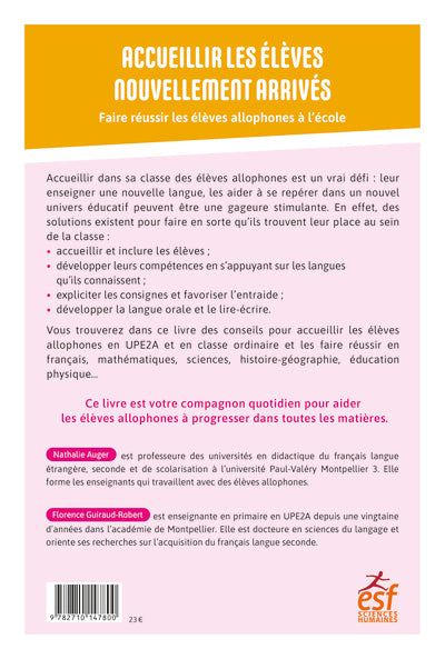 Accueillir les élèves nouvellement arrivés