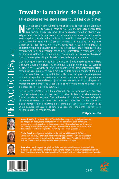 Travailler la maîtrise de la langue