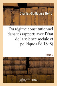 Du régime constitutionnel