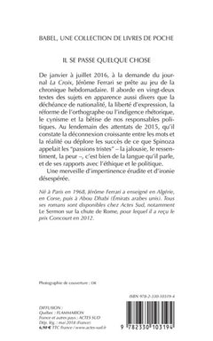 Il se passe quelque chose