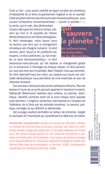 Qui sauvera la planète ?