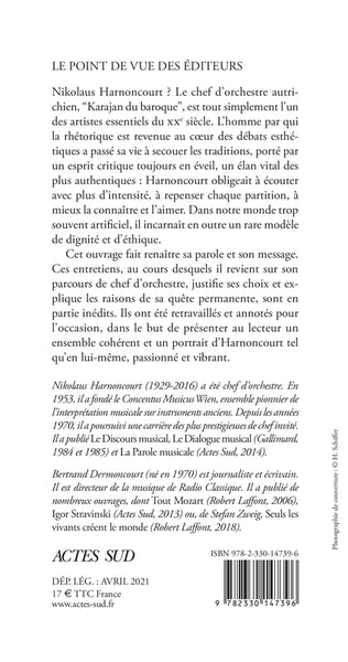 Nikolaus Harnoncourt. Le Baiser des Muses