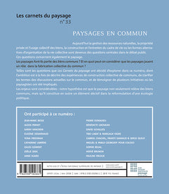 Les Carnets du paysage n° 33 - Paysages en commun