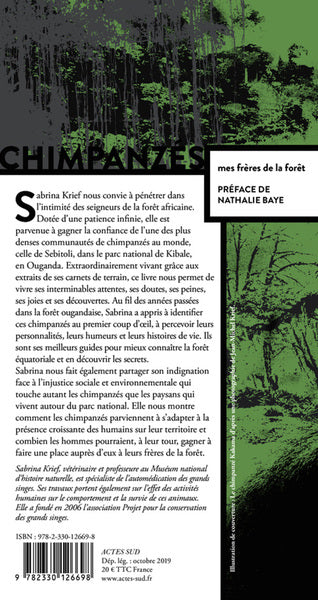 Chimpanzés, mes frères de la forêt
