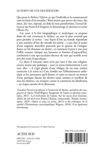 Olivier Py, Planches de salut