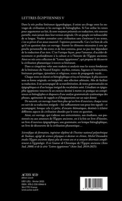 Lettres égyptiennes V