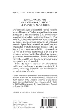 Lettre à une petiote sur l'abominable histoire de la bouffe industrielle