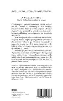 La paix ça s'apprend